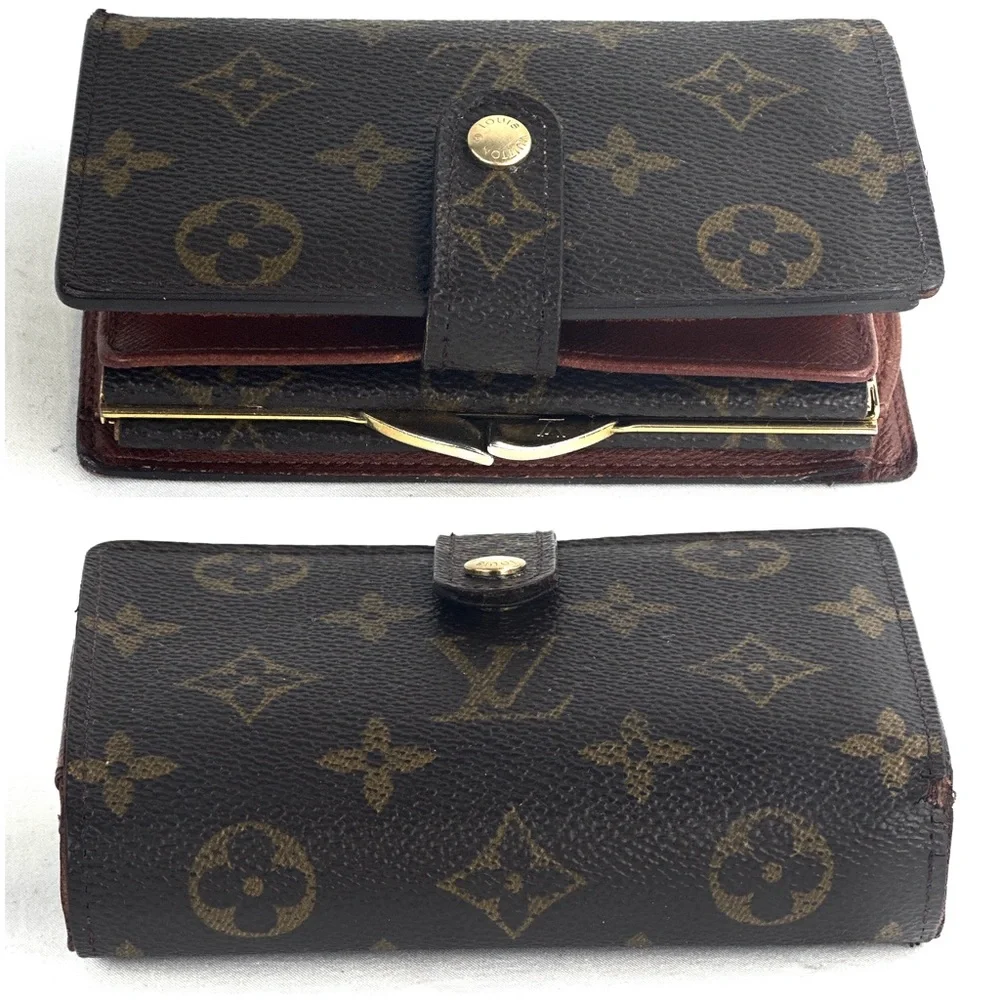 ❌SOLD❌Louis Vuitton Monogram Portefeuille Viennois kiss lock French Purse Wallet - Picture 4 of 12
